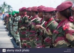 Military members from the Gabonese Armed Forces stand in formation during the opening day ceremony for this year's Central Accord Exercise in Libreville.jpg