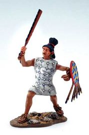 Aztec Attacking with Macuahuitl in Long White Tunic Set 1.jpg