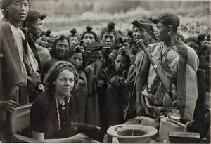 Anthropologist Ursula Graham Bower with Apatani tribe of Arunachal Pradesh. Ziro 1940s..jpg