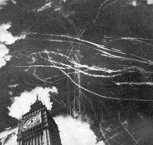 Воздушный бой британских и немецких истребителей над Биг Беном в сентябре 1940 года.jpg