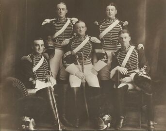 Cadwalader Brothers, Philadelphia City Troop, 1908. Williams (left rear); Gouverneur (right rear); Thomas, Capt. (center); Lambert (left front); Richard (right front)..jpeg