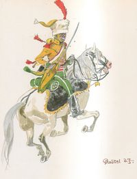 20th Chasseurs a Cheval Regiment, Elite Company Trumpeter, 1809.jpg