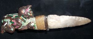 Aztec or Mixtec sacrificial knife, probably for ceremonial use only, in the British Museum.-69-.jpg