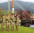 A color guard of U.S. Army Alaska Paratroopers rehearse for a memorial ceremony at the Sitka National Cemetery in Sitka, Alaska, Oct. 17, 2017.jpg