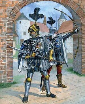 Бургундские элитные лучники во время восстания в брюге 22 мая 1437 г.jpg