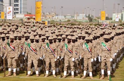 Khartoum Sudan 13th May 2017 Sudan s Rapid Support Forces (RSF) gather during the inauguration in Khartoum Sudan May 13 2017-transformed.jpeg